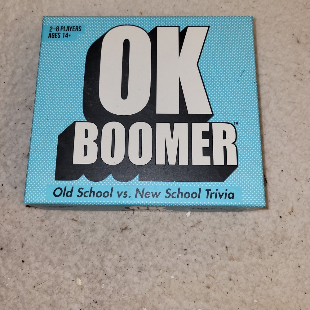 OK Boomer Old School VS New School Trivia Adult Game Blue Sky 220 Cards 14+